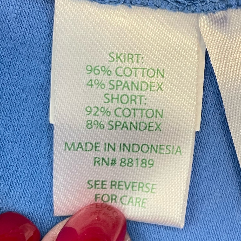 Lilly Pulitzer Madison Coastal Blue Maybe Gator Skort, Size Small - Picture 8 of 10